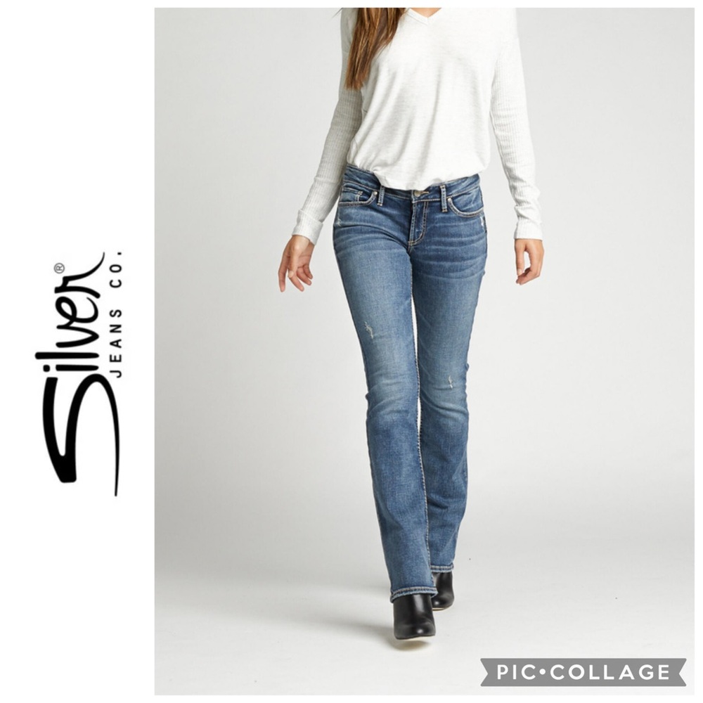 Silver Jeans Suki Mid Rise Slim Bootcut Jeans size W28/ L31